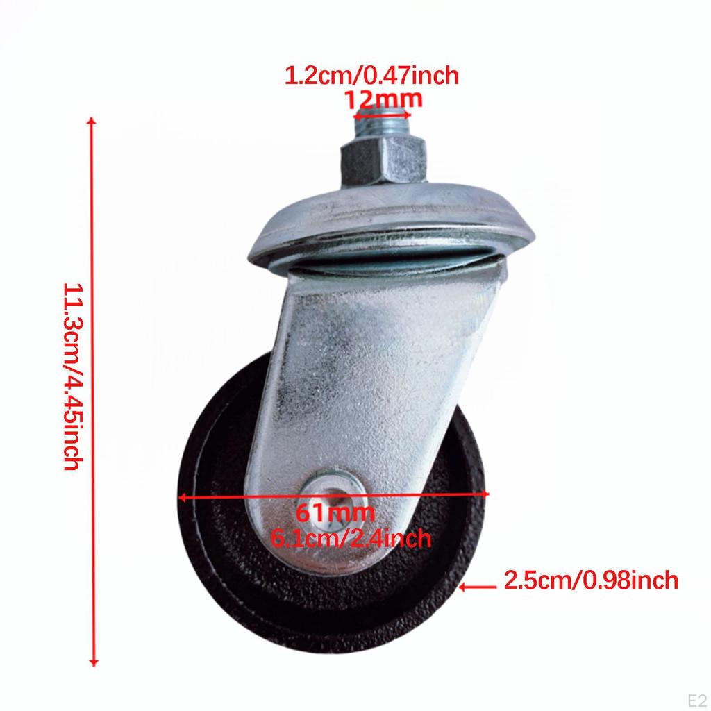 Floor Jack Caster Accessories Easy to Install Smooth Metal Spare Parts Stability Replace