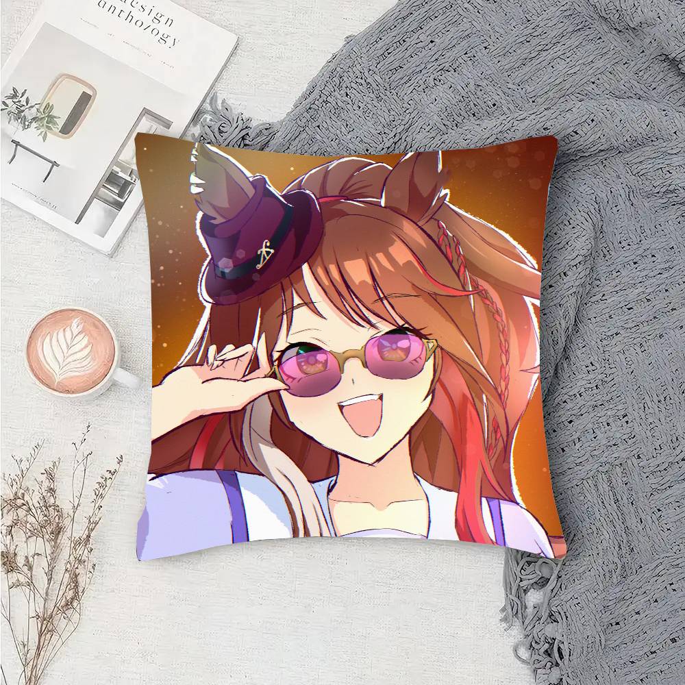 Forever Young Anime U-umamusume Pillow Case Fashion Square Pillowcase Bedroom Sofa Room Ins Decoration Leisure