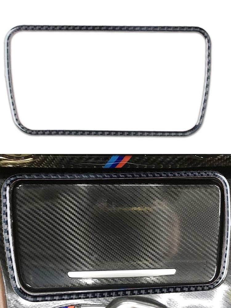 Car Interior Button Panel Cover Decorative Carbon Fiber Sticker For BMW 5 Series F10 2011-2017 Styling Accessories