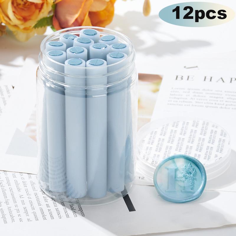 

12pcs Wax Stick Sandwich Round Bottle, Stick Premium Sealing Wax, Wax Stick with Envelope Seal, Wax Stick with Fire Lacquer