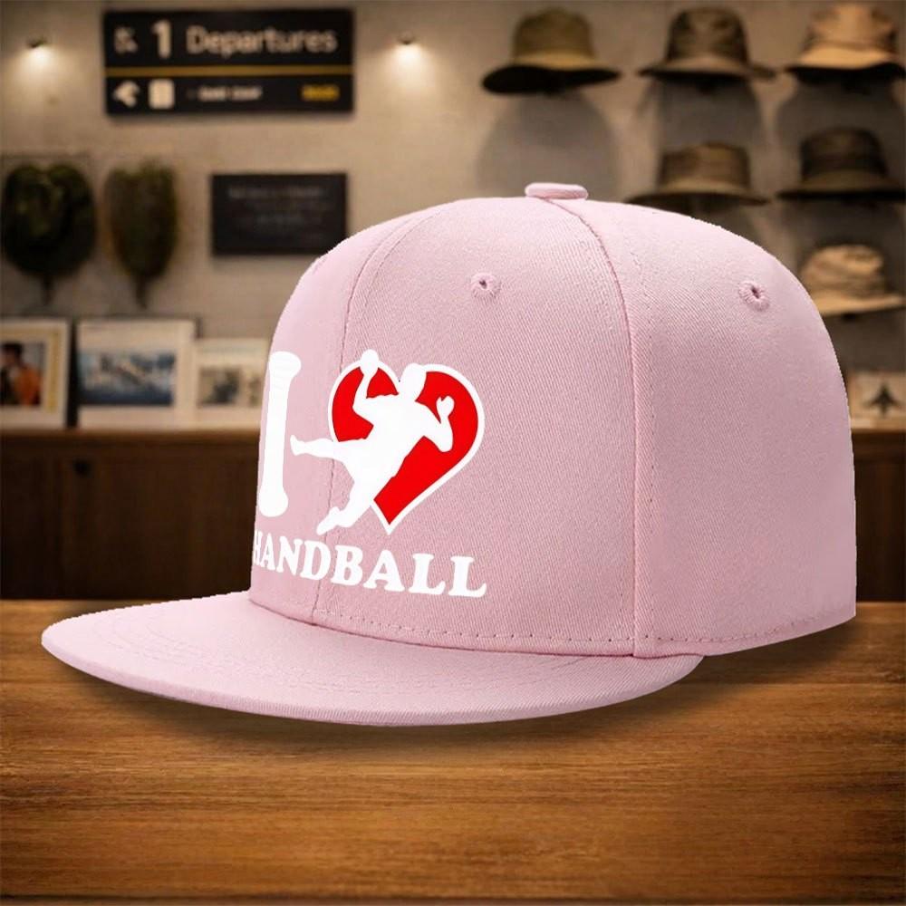 I Love Handball Silhouette Baseball Cap Polyester Snapback Hat Casual Street Style Adjustable One Size