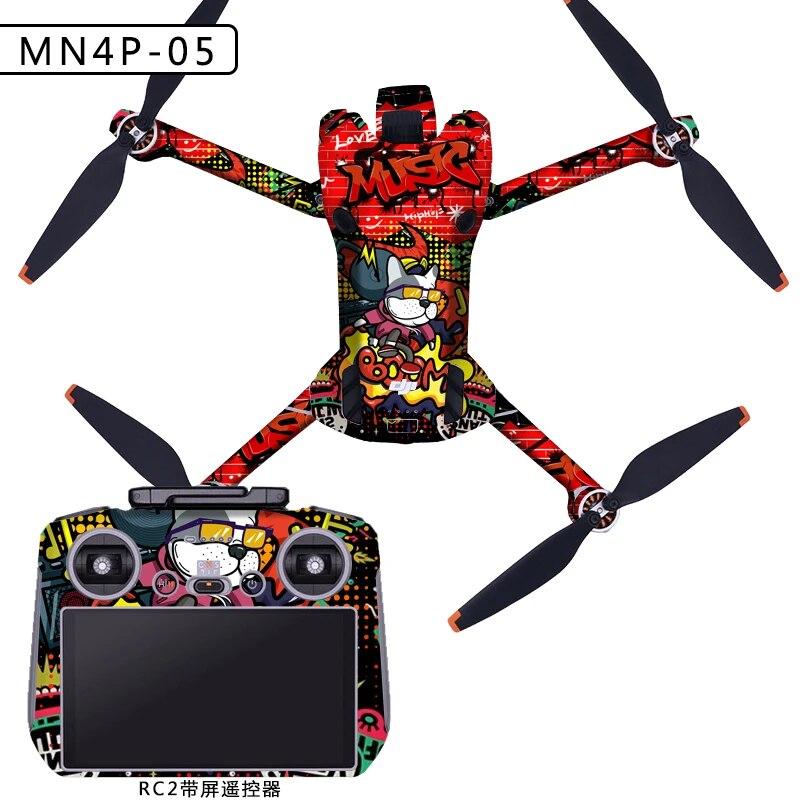 

ПВХ наклейка для дронів DJI MINI 4 PRO Захисна плівка Водонепроникні наклейки дистанційного керування Шкіра для покриття поверхні для аксесуарів DJI RC 2/RC N2 05-RC2