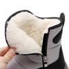 Women's Winter Fur One Padded Waterproof Fabric Cozy Side Zipper Warm Cold Lightweight Hiking Waterproof Anti-slip High Top Snow Boots