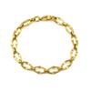 New Stainless Steel Gold Color Choker Necklace for Women Men 16 inch Hexagon Design Link Necklace Statement Necklace 7mm Wide