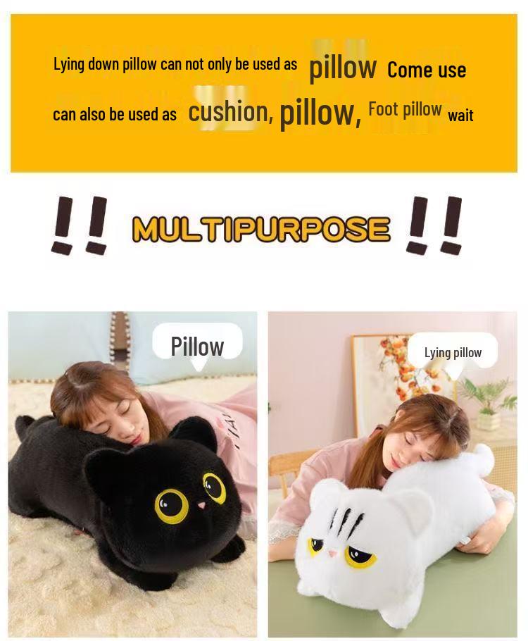 Large Long Cat Plush Hugging Pillow for Boys & Girls