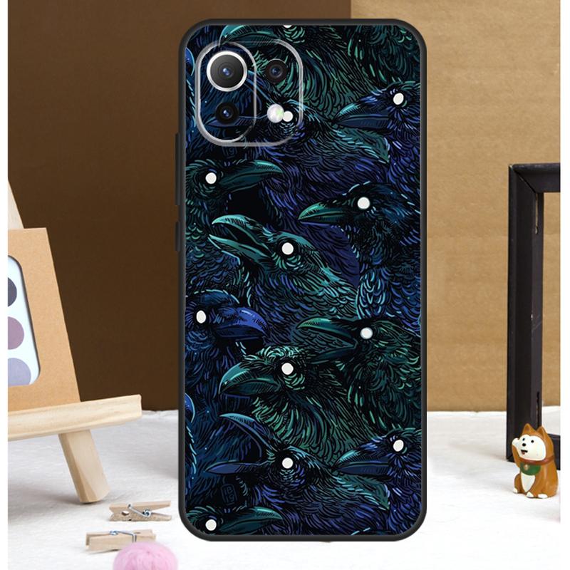 Raven Crow Skull pattern Case For POCO X6 Pro M6 X3 X4 X5 F3 F5 M5s Xiaomi 13 14 Ultra 12 Lite 11T 12T 13T Pro Cover