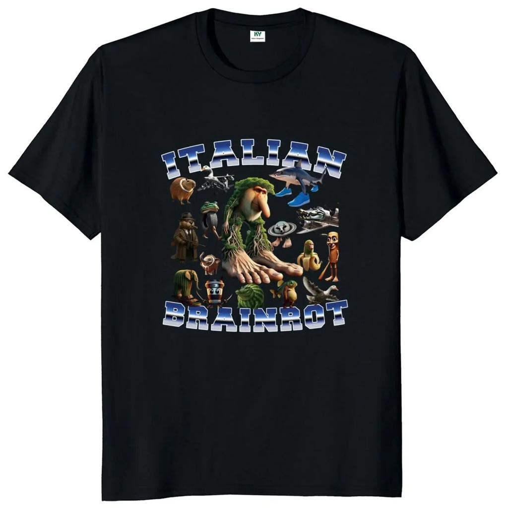 Chimpanzini Bananini T Shirt Funny Italian Brainrot Meme Graphic T-shirts Unisex O-neck Tee Tops Women Clothing