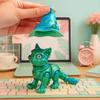 Plastic Material 3D Printed Cat Model Realistic Design Cute Cat Figure  Desktop Display