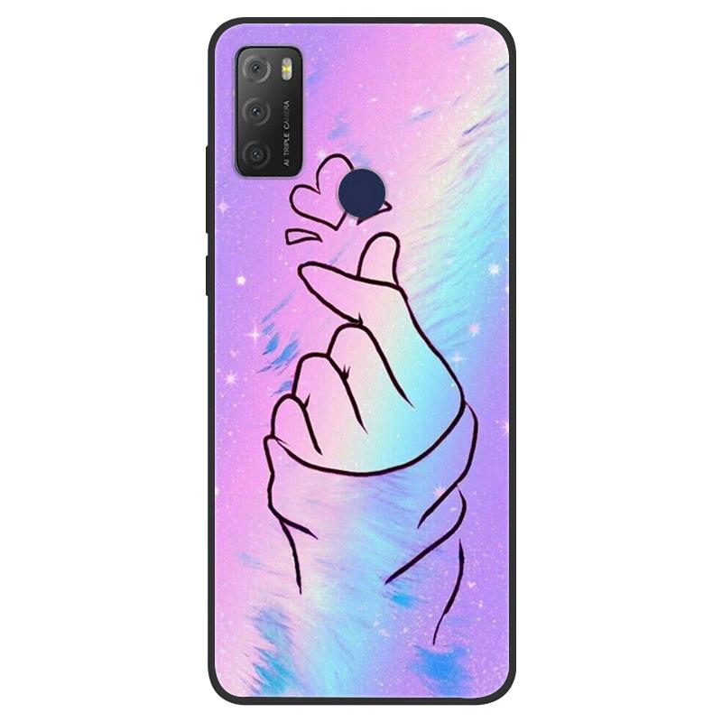 For TCL 20Y Case Girl Cat Flower Soft Silicone Back Wolf Shell for TCL 20E 6125F Fundas Phone Cover For TCL20Y 6156D 20 E Coque