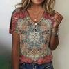 BITCED Blusas y Camisas Casuales de Moda para Mujer de Manga Corta con Cuello en V