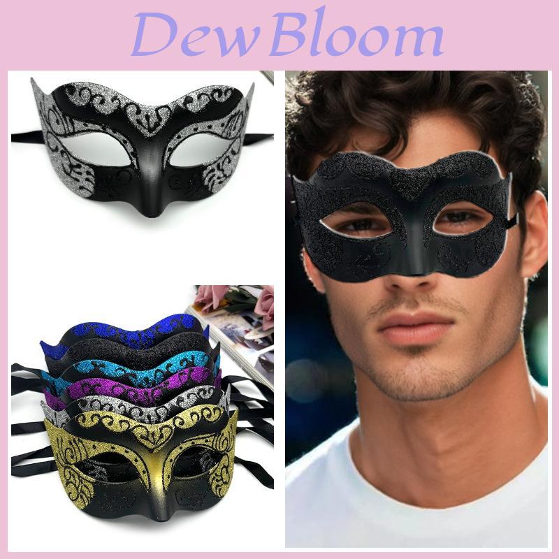 Halloween Mask With Plastic Half Face Design For Cosplay And Costume Parties