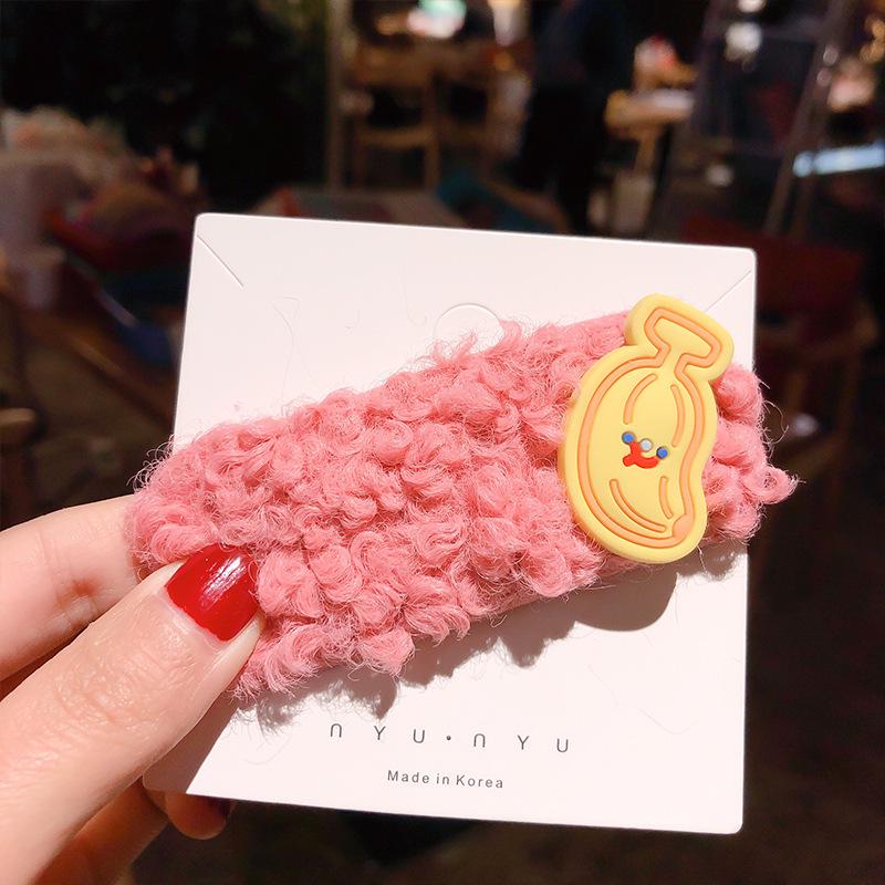 Korean Influencer Lambswool Mori Girl Hair Clip - Plush Fairy Side Hairpin