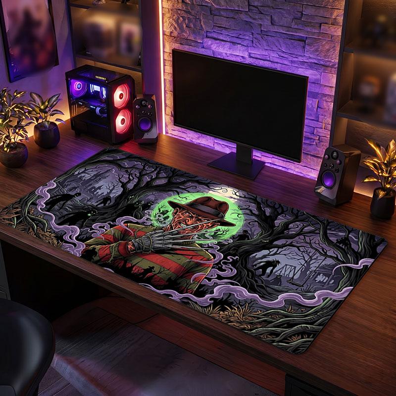 Big Mouse PadA Nightmare on Elm Street Freddy Krueger Extended Soft Desk Mat Gaming Office Computer Table Decor Mat