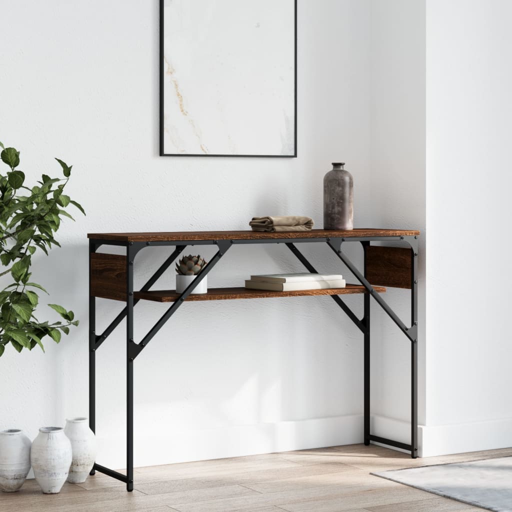 Vidaxl Console Table, Brown Oak, 105X30X75 Cm