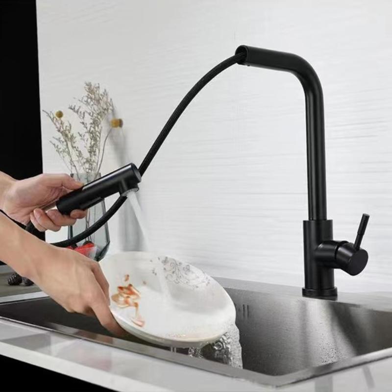 Practical Kitchen Sink Tap with Adjustment Water Spray Style & Functional Kitchen Faucet with Pull Out Sprayer for House