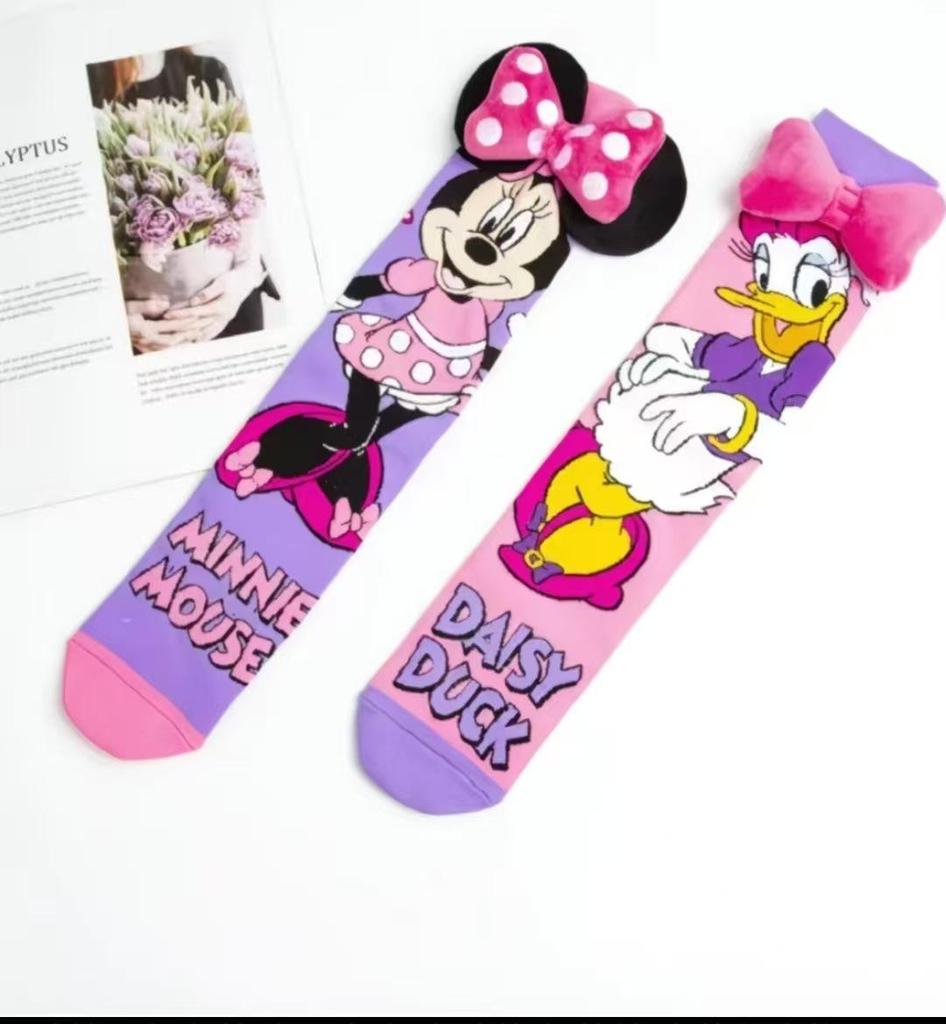 3D Cute Kids' Mid-Calf Socks - Mickey, Minnie & Rabbit Designs