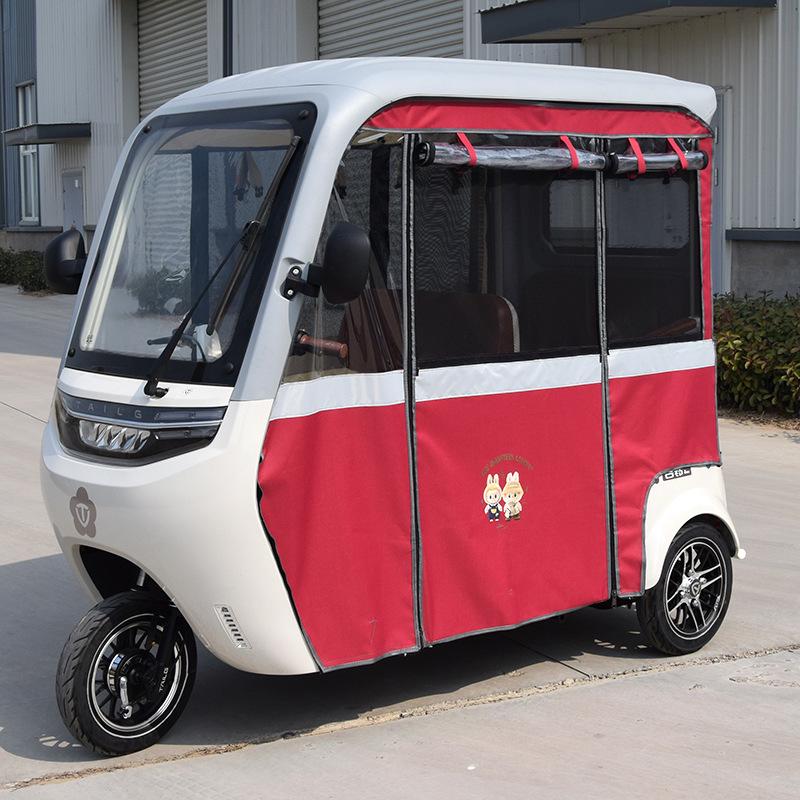 Electric Tricycle Canopy Tent Rain Curtain for Jinpeng Da'an SU7 (X18) - Gray, All-Season