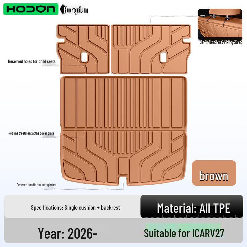 iCAR V27 TPE Trunk Mat for Chery: Interior Decorative Floor Mats