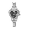 Y2K Vintage Zircon 9MM Width Italian Charm Heart Shape Watch High Quality Stainless Steel Bracelets Bangle for Birthday Gifts