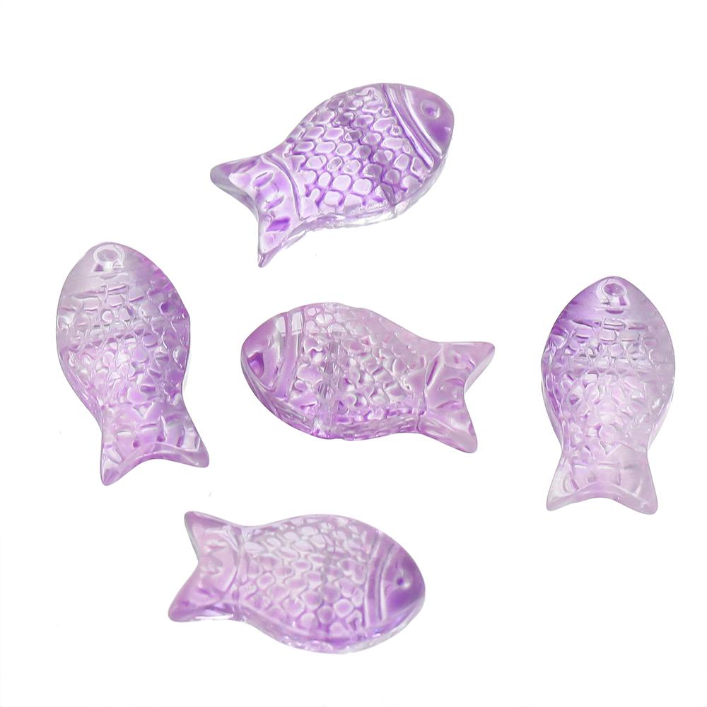 10pcs/lot Gradual Small Goldfish Glass Beads Crystal Czech Spacer Beads For DIY Jewelry Making Necklace Handmade Accessories