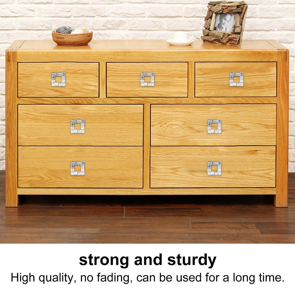 Crystal Glass Cabinet Handles Zinc Alloy Cabinet Knobs Modern Drawer Pulls  Living Room
