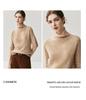 Women's Autumn/Winter Semi-High Neck Cashmere Silk Sweater