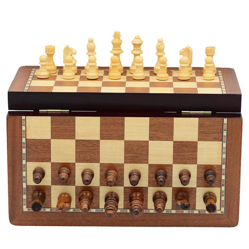 Brangdy Magnetic Foldable Wooden International Chess Set