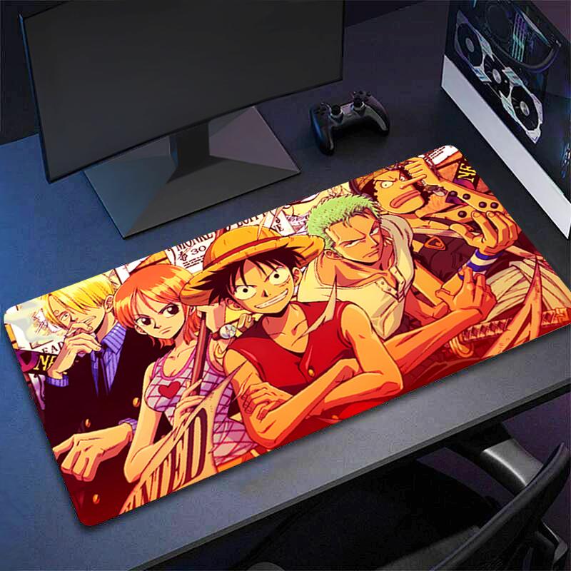 Mouse Pad One Piece Anime Large Rubber Pc Computer Gaming Accessories Mousepad Durable Desk Mat Locking Edge Gamer Carpet
