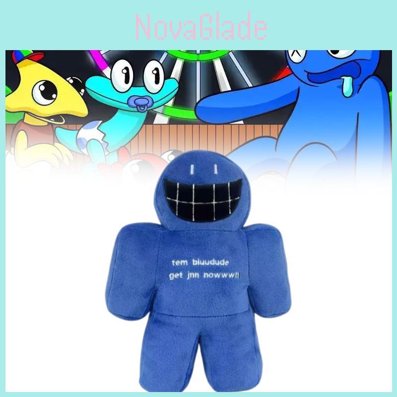 Roblox Rainbow Friends Plush Toy Blue Big Mouth Character Soft Stuffed Doll For Kids