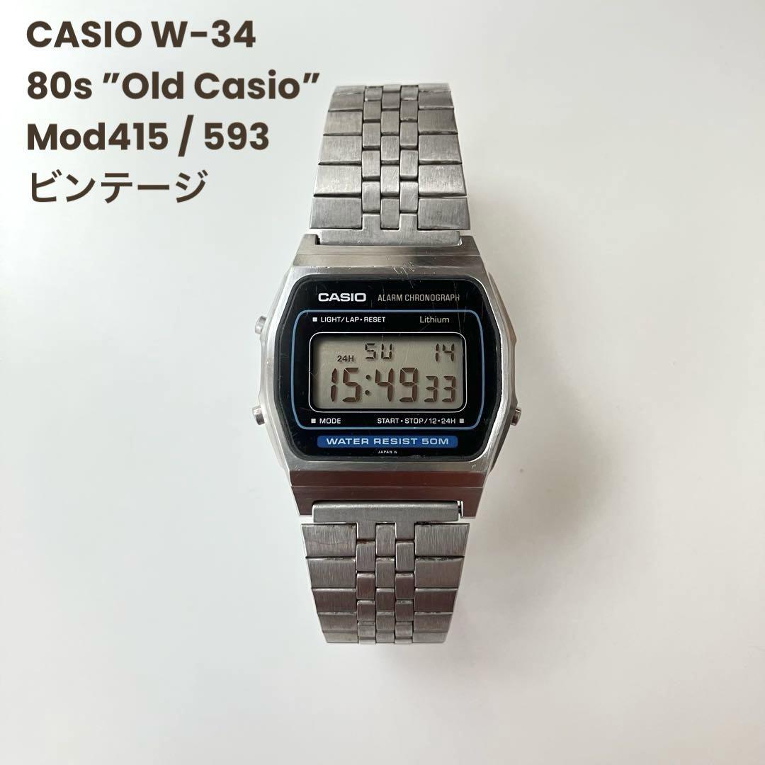

[USED] CASIO W-34 80s Old Casio Mod415 Vintage