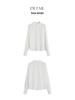 Rong Tai Women's 2026 White Puff Sleeve Stand Collar Shirt in Lightweight Chinese Style