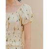 INMAN French Print Lace Puff Sleeve Dress
