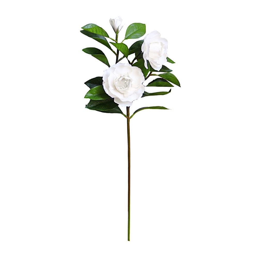 Artificial Flower Faux Gardenia Simulation Blooms for Wedding Decor Table Centerpiece Home Living Room Bedroom Adornment