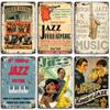 MISES JAZZ Metal Poster Vintage Metal Tin Sign Decorative Plate Metal Sign Music Metal Plaque Home Bar Studio Industrial Decor