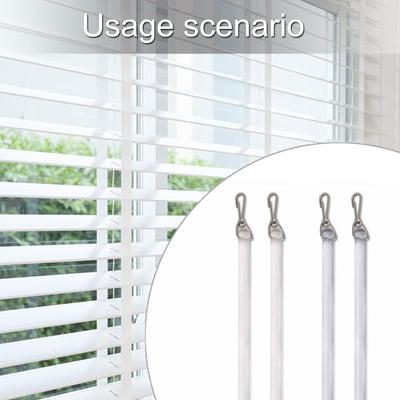 Balení 2 plastových 12palcových tyčí pro stahování závěsů, tyč pro ovládání závěsů s háčkem pro otevírání a zavírání závěsu