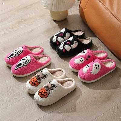 2025 Winter Zuhause Cartoon Geist Halloween Hausschuhe Zuhause Indoor Warme Baumwollhausschuhe Winter