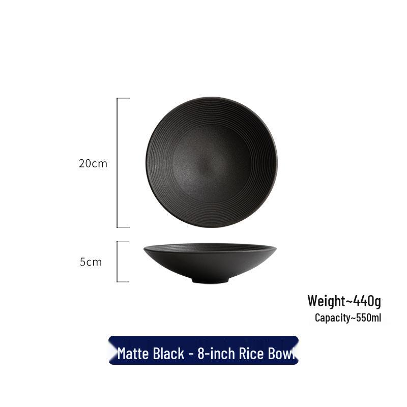High-End Ceramic Conical Hat Bowl - Luxury Salad, Soup, Ramen Plate for Home & Restaurant