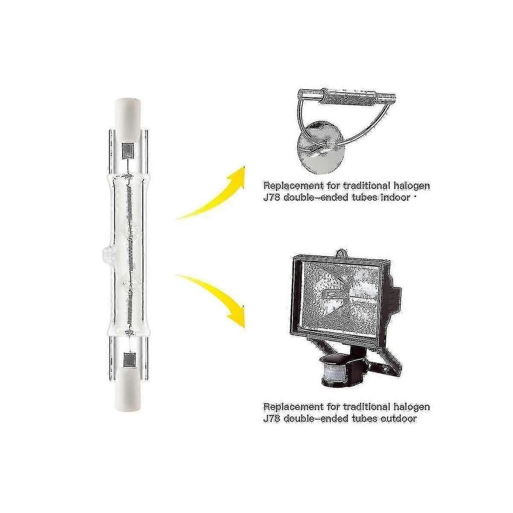 5 ks R7s 118mm 300W 230V, R7s Halogenová lineární žárovka, Stmívatelná halogenová lampa Pro stavební práce -bp