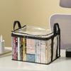 Foldable Book Box Student Dormitory Classroom Book Organizer Storage Case Transparent Waterproof Household Book Storage Box