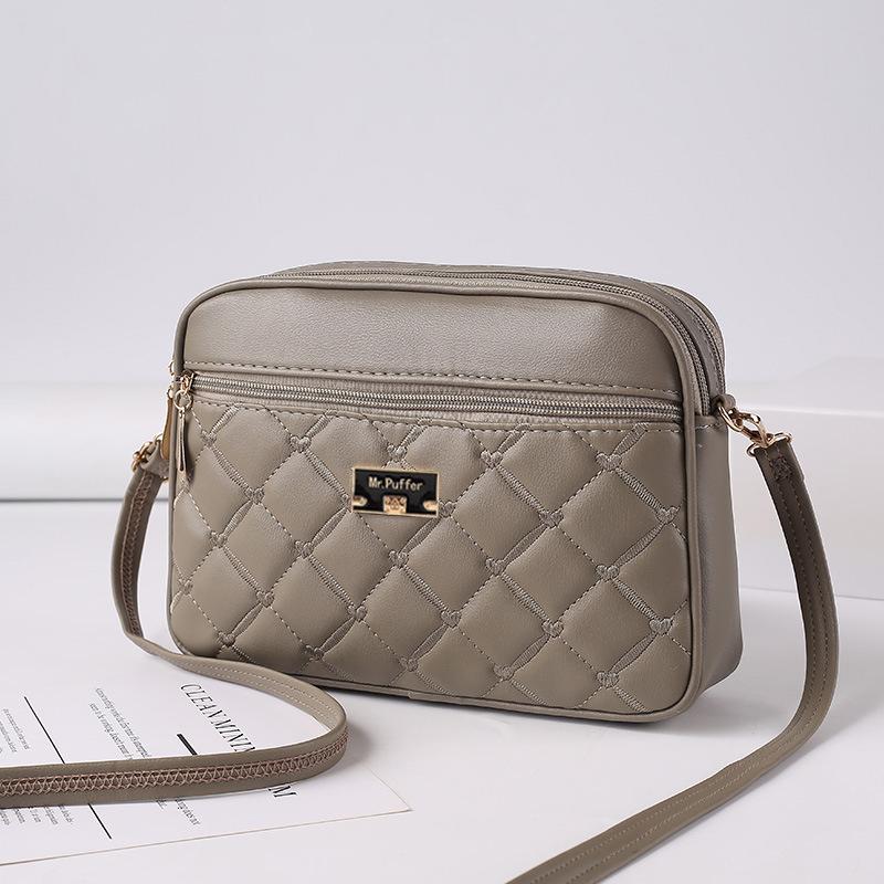 Rhombus Embroidered Square Bag Womn Hn Handbag Fashion Trendy Bag