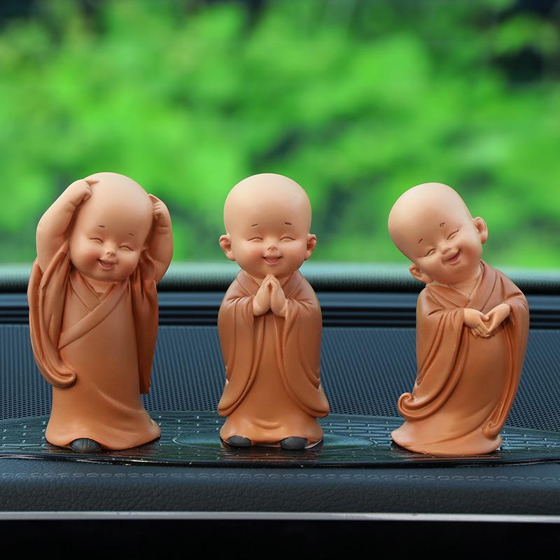 The  Ping An Little Monk Peaceful Little Monk Car Interior Decoration Buddha Zen Monastery Car Accories Str Relief M Driver S