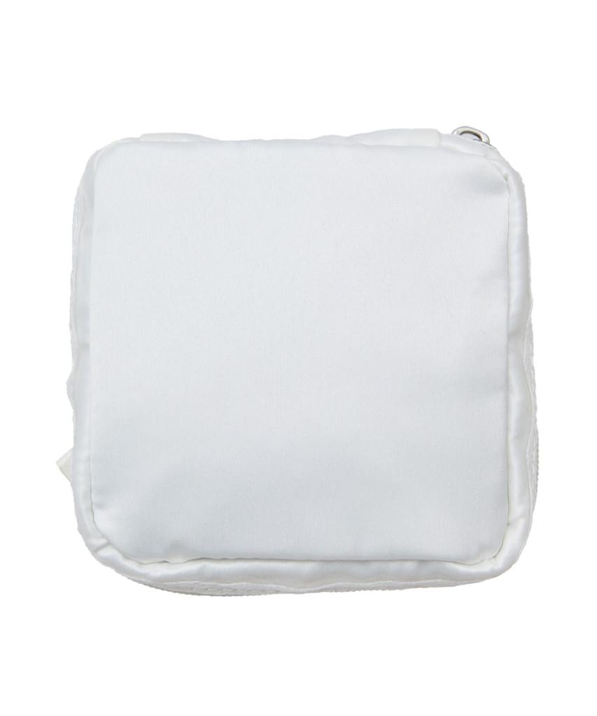 Maison De FLEUR Lace Frill Pouch, White, Size F, PouchDrawstring Bag, 08000503100