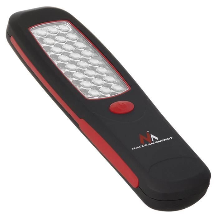 Lampe torche de travail - MACLEAN - MCE 03 - 24 LED - Aimant intégré - Crochet rotatif 360°