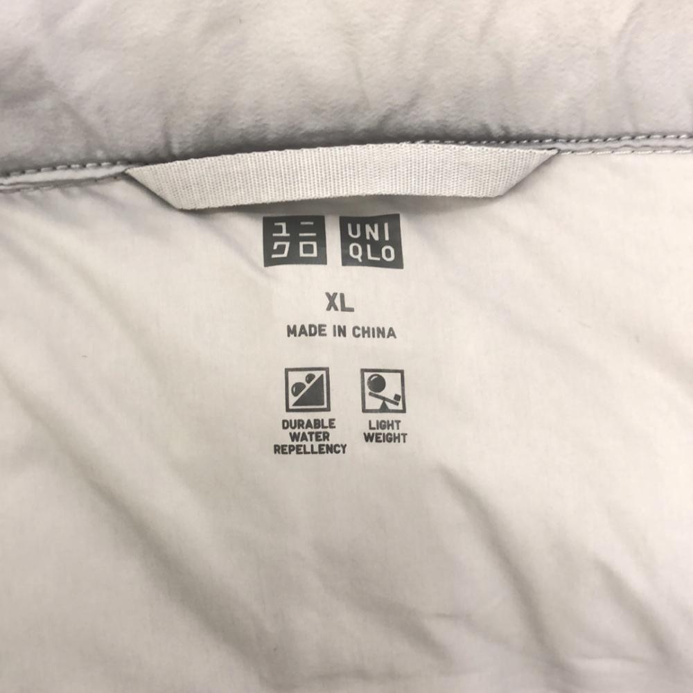 UNIQLO seamless Down jacket XL Hooded nylon jacket with storage bag Women Used