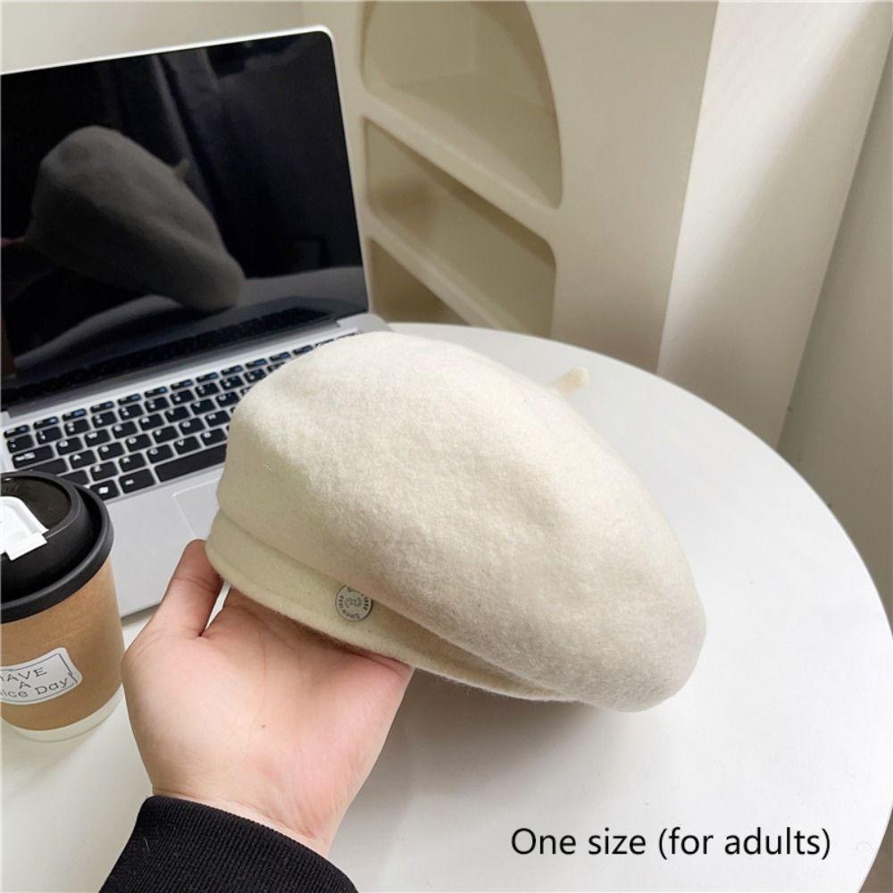 Winter Wool Felt Hat French Painter Hat Fashion Wool Berets  Women