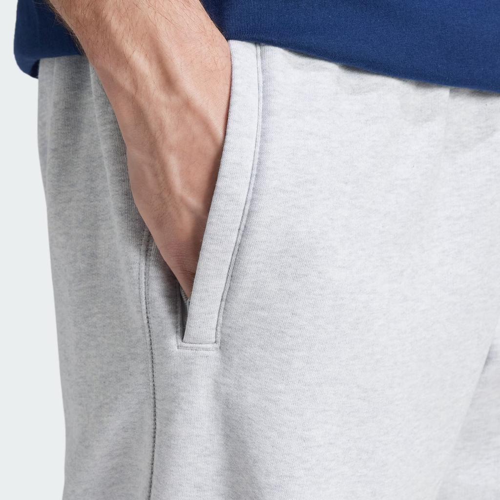 Adidas Originals Premium Essentials FW24 Solid Color Fashion Comfortable Soft Cuffed Loose Knit Sports Pants Men Bottoms Light-Grey IX9812