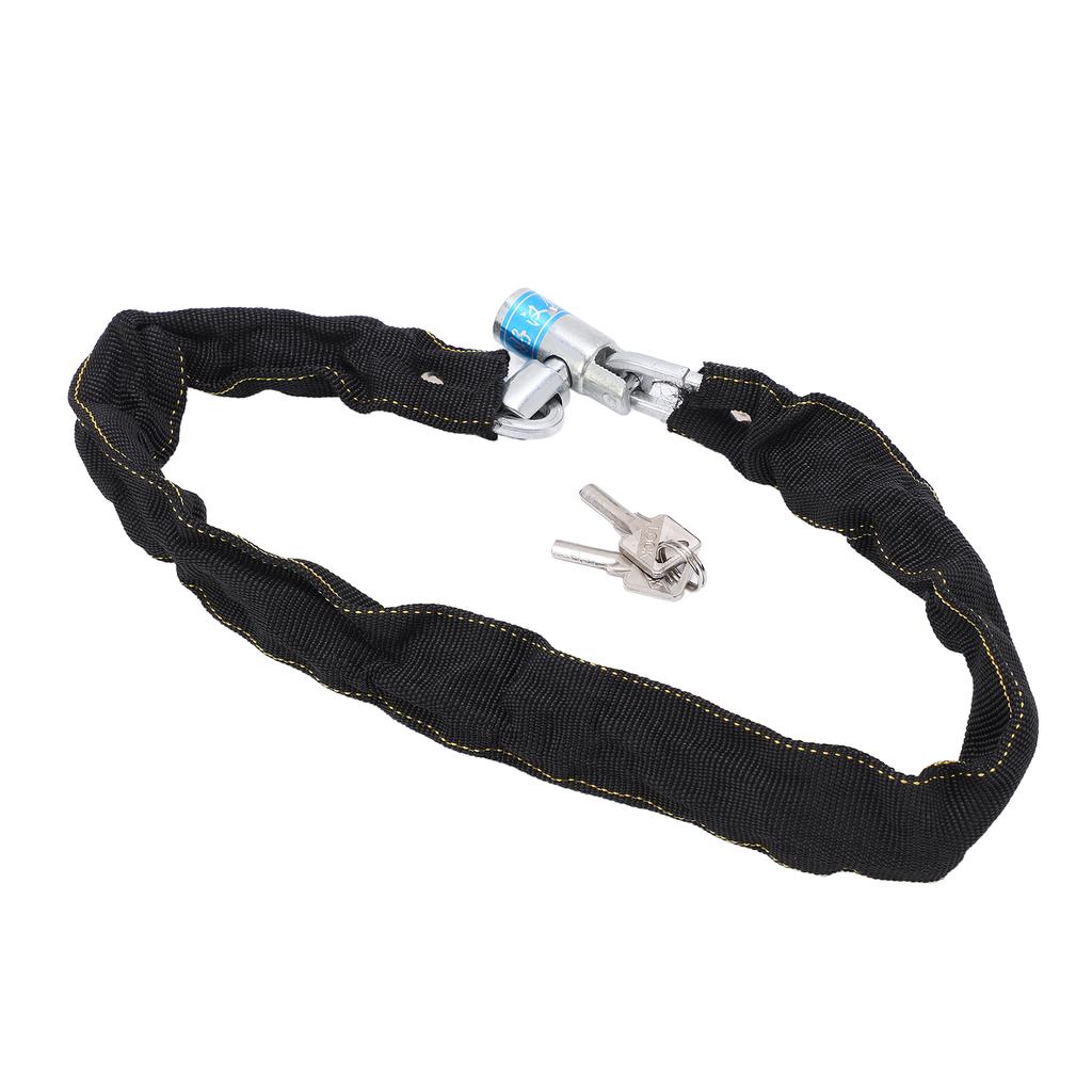 Fahrradkettenschloss, Diebstahlsicherung, Sicherheitsschloss mit 2 Schlüsseln für Fahrräder, Motorräder, Türen