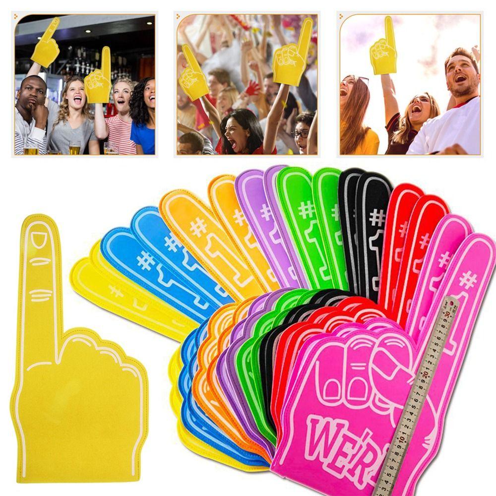 thumbnail image 2 of 12-Pack Mini Blue Foam Fingers - 5" Cheerleading Hands For Sports Games & Party Favors 2 of 11