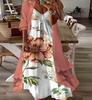 Abito estivo da donna con stampa per le vacanze, con bretelle, stile indiano, gonna svasata, set da due pezzi