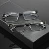 Mens Reading Glasses Designer Half Frame Metal Reader Presbyopic Glasses +1.0 1.5 2.0 2.5 3.0 3.5 4.0